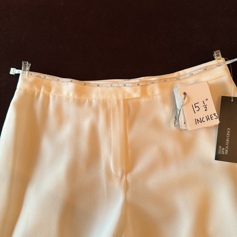 Brand New Jones New York White Lined Slacks - Picture 13 of 14
